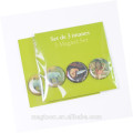 thailand souvenir promotional gifts round clear epoxy fridge magnet stickers